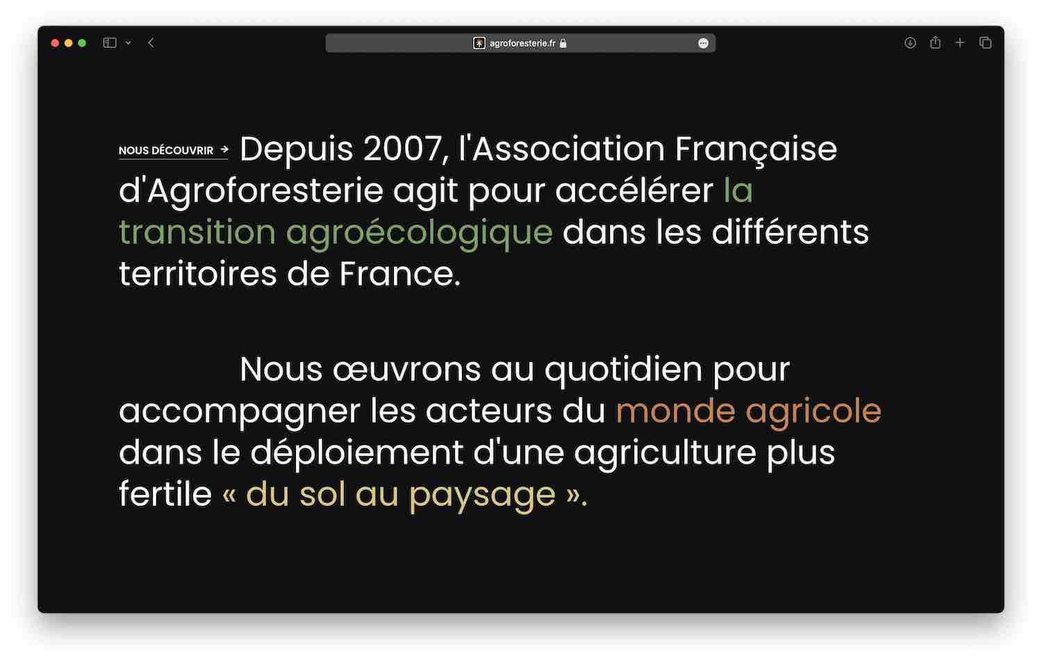 Site de l'Association Francaise d'Agroforesterie — Hans Zengler