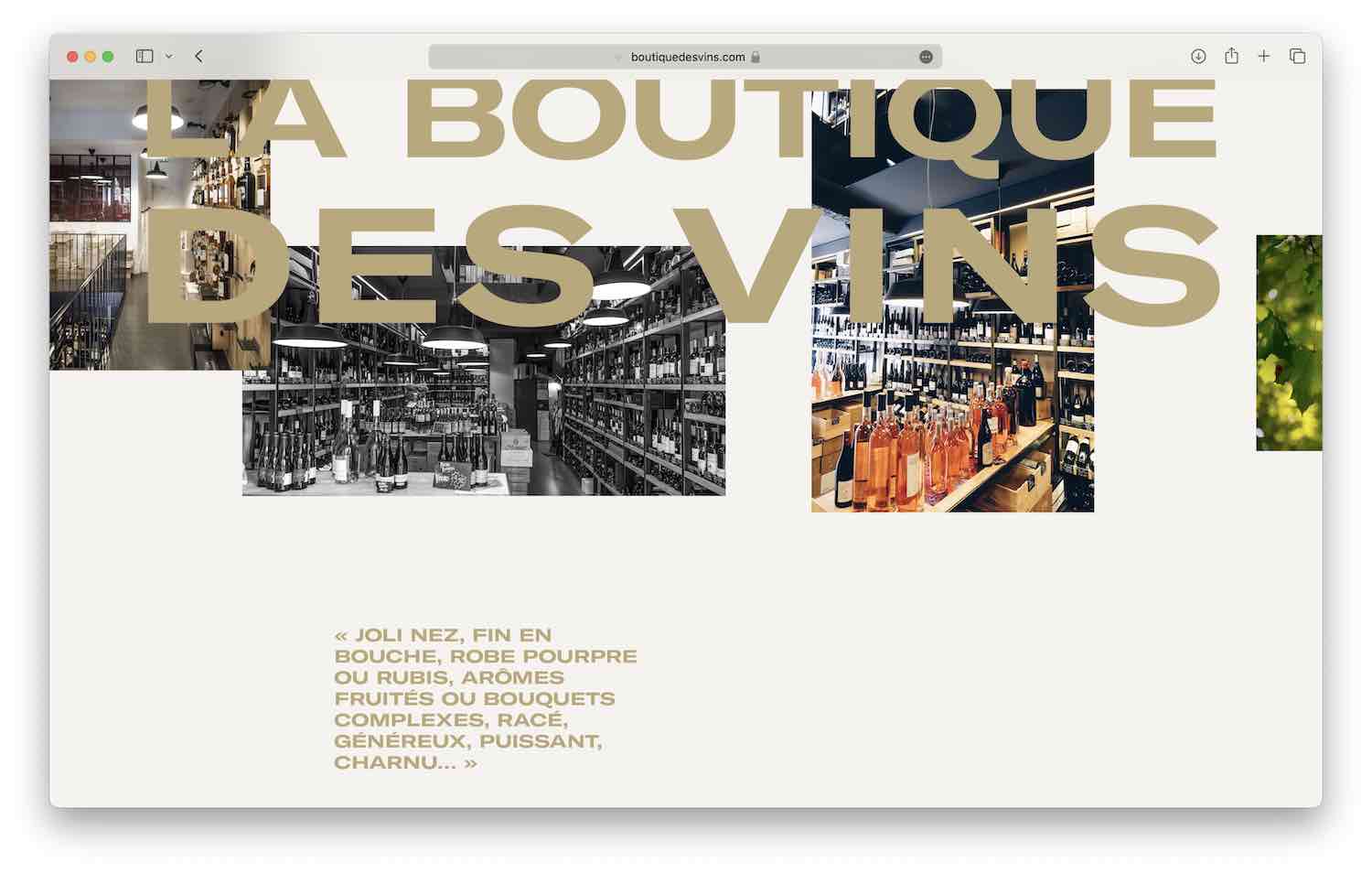 Site Boutique des vins - Hans Zengler